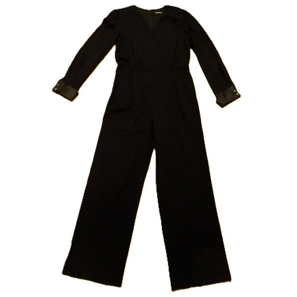NWOT J. McLaughlin Black Jazz Jumpsuit Pockets Size 6 Pockets Back Zip $328 MSRP - Picture 4 of 13